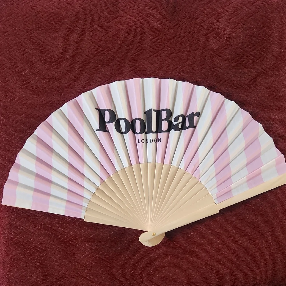 Pink and White Party Fan